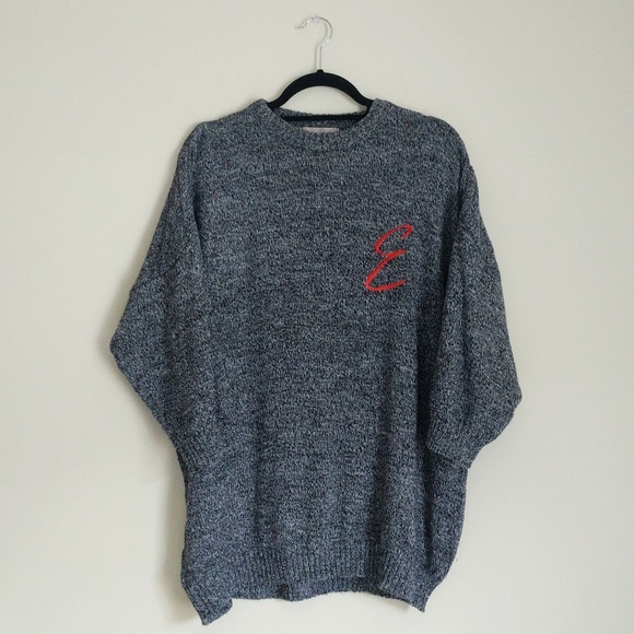 A'Milano Marbled Gray Scoop Neck Sweater (EUC) - Picture 1 of 5